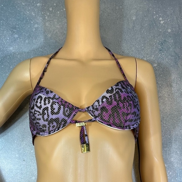 Christian Dior Bikini Set – Purple & Gold Print, Size 6 - Picture 2 of 13